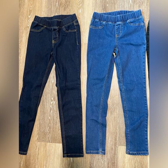 Girls Bundle of 4 Pull-On skinny jeans jegging school uniform pants 10 - Picture 3 of 13